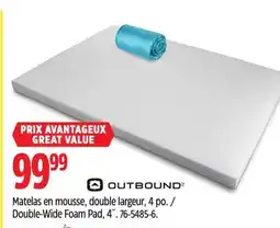 Canadian Tire OUTBOUND Double-Wide Foam Pad, 4˝ offer