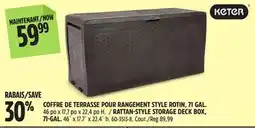 Canadian Tire KETER RATTAN-STYLE STORAGE DECK BOX offer