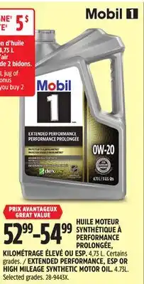 Canadian Tire EXTENDED PERFORMANCE, ESP OR HIGH MILEAGE SYNTHETIC MOTOR OIL offer