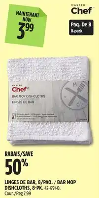 Canadian Tire MASTER Chef BAR MOP DISHCLOTHS, 8-PK offer