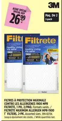 Canadian Tire 3M FILTRETE MAXIMUM ALLERGEN MPR-1900 offer