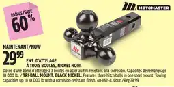 Canadian Tire MOTOMASTER TRI-BALL MOUNT, BLACK NICKEL offer