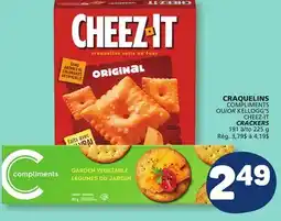 Marché Bonichoix COMPLIMENTS OR KELLOGG'S CHEEZ-IT CRACKERS offer