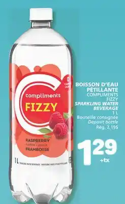 Marché Bonichoix COMPLIMENTS FIZZY SPARKLING WATER BEVERAGE offer