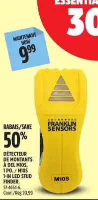 Canadian Tire FRANKLIN SENSORS 1-IN LED STUD FINDER offer