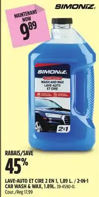 Canadian Tire SIMONIZ 2-IN-1 CAR WASH & WAX offer