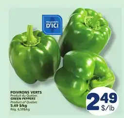 Marché Bonichoix GREEN PEPPERS offer