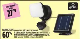 Canadian Tire globe MOTION ACTIVATED SOLAR SECURITY LIGHT offer