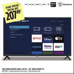 Canadian Tire Westinghouse 40˝ ROKU SMART TV offer