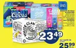 Marché Bonichoix WHITE CLAW, COORS SELTZER OR BEACH DAY EVERY DAY SMASH MIXER ALCOHOLIC MALT BEVERAGE offer