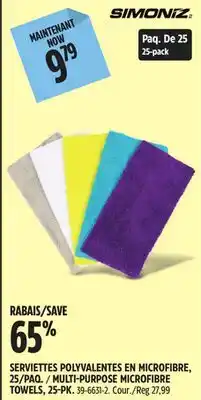 Canadian Tire SIMONIZ MULTI-PURPOSE MICROFIBRE TOWELS offer