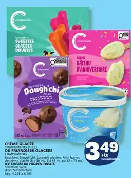 Marché Bonichoix COMPLIMENTS ICE CREAM (1,5 L) OR FROZEN TREATS (6 x 30 mL, 6 x 55 mL ou 12 x 75 mL) offer