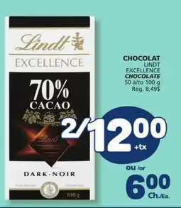 Marché Bonichoix LINDT EXCELLENCE CHOCOLATE offer