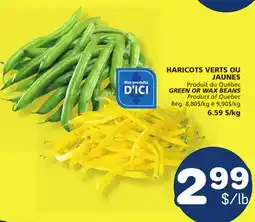 Marché Bonichoix GREEN OR WAX BEANS offer