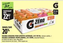 Canadian Tire TAXABLE GATORADE SPORTS DRINKS, 24 X 591ML offer