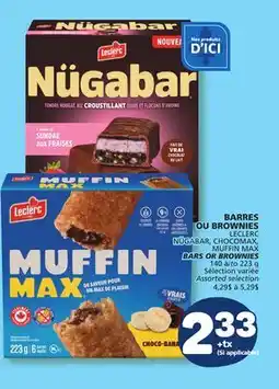 Marché Bonichoix LECLERC NÜGABAR, CHOCOMAX, MUFFIN MAX BARS OR BROWNIES offer