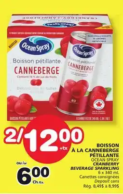 Marches Tradition OCEAN SPRAY CRANBERRY BEVERAGE SPARKLING offer