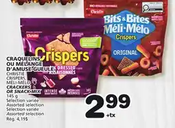 Marches Tradition CHRISTIE CRISPERS MÉLI-MÉLO CRACKERS OR SNACK MIX offer