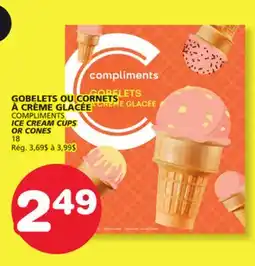 Marches Tradition COMPLIMENTS ICE CREAM CUPS OR CONES offer