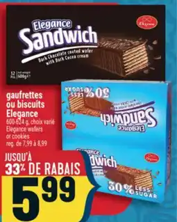Marché Adonis GAUFRETTES OU BISCUITS ELEGANCE | ELEGANCE WAFERS OR COOKIES offer