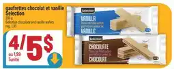 Marché Adonis gaufrettes chocolat et vanille Selection offer