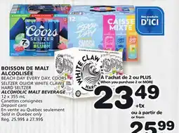 Marches Tradition BEACH DAY EVERY DAY, COORS SELTZER OR WHITE CLAW HARD SELTZER ALCOHOLIC MALT BEVERAGE offer