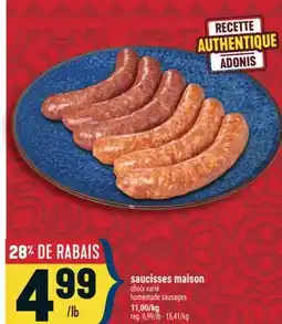 Marché Adonis SAUCISSES MAISON | HOMEMADE SAUSAGES offer