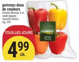Marché Adonis POIVRONS DOUX DE COULEURS | SWEET PEPPERS ASSORTED COLOURS offer