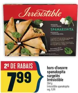 Marché Adonis HORS-D'OEUVRE SPANAKOPITA SURGELÉS IRRÉSISTIBLE | IRRÉSISTIBLE SPANAKOPITA offer