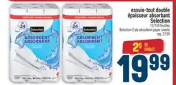 Marché Adonis ESSUIE-TOUT DOUBLE ÉPAISSEUR ABSORBANT SELECTION | SELECTION 2-PLY ABSORBENT PAPER TOWELS offer