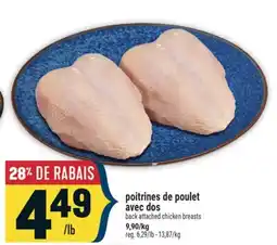 Marché Adonis POITRINES DE POULET AVEC DOS | BACK ATTACHED CHICKEN BREASTS offer