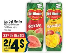 Marché Adonis JUS DEL MONTE | DEL MONTE JUICE offer