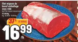 Marché Adonis FILET MIGNON DE BOEUF EMBALLAGE SOUS VIDE | BEEF FILET MIGNON VACUUM PACK offer
