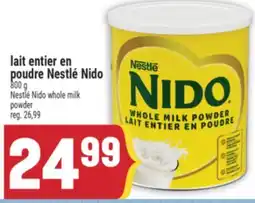 Marché Adonis lait entier en poudre Nestlé Nido | Nestlé Nido whole milk powder offer