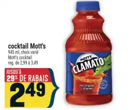 Marché Adonis COCKTAIL MOTT'S | MOTT'S COCKTAIL offer