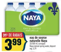 Marché Adonis EAU DE SOURCE NATURELLE NAYA | NAYA NATURAL SPRING WATER offer