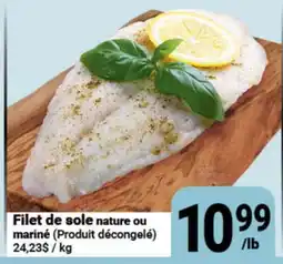 Pasquier Filet de sole nature ou mariné offer
