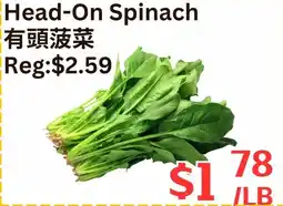 Farm Fresh Supermarket Head-On Spinach offer