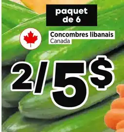 Val-Mont Concombres libanais Canada offer