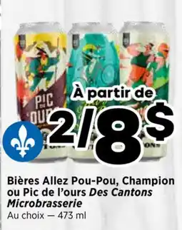 Val-Mont Bières Allez Pou-Pou, Champion ou Pic de l'ours Des Cantons Microbrasserie offer