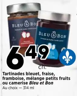 Val-Mont Tartinades bleuet, fraise, framboise, mélange petits fruits ou camérisé Bleu et Bon offer