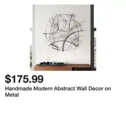 Wayfair Handmade Modern Abstract Wall Decor on Metal offer