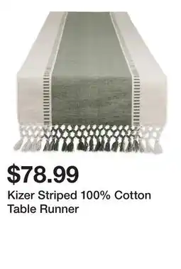 Wayfair Kizer Striped 100% Cotton Table Runner offer