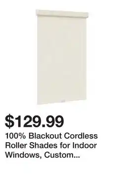 Wayfair 100% Blackout Cordless Roller Shades for Indoor Windows, Custom Sizes for the Perfect Fit offer
