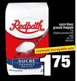 Super C Sucre Blanc Granulé Redpath offer