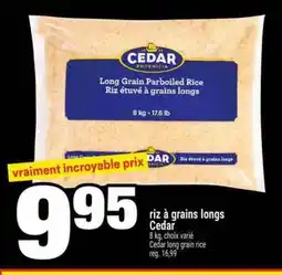 Super C riz à grains longs Cedar offer