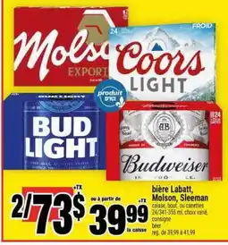 Super C BIÈRE LABATT, MOLSON, SLEEMAN offer