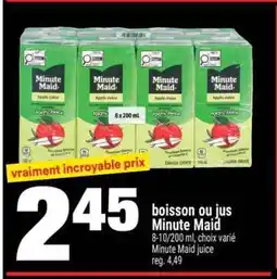 Super C boisson ou jus Minute Maid offer