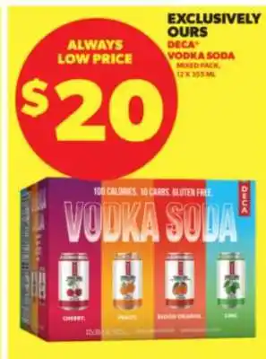 Real Canadian Liquorstore DECA Vodka Soda Mixed Pack offer