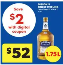Real Canadian Liquorstore GIBSON'S FINEST STERLING offer